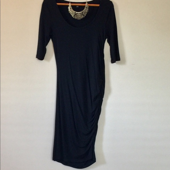 Black Banana Republic Side Rouched Dress - Picture 2 of 3